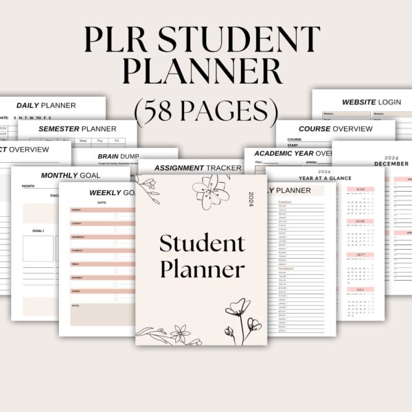 student planner plr